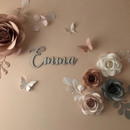 Royal Paper Flower Set in Light Grey Dusty Rose and Grey Etsy