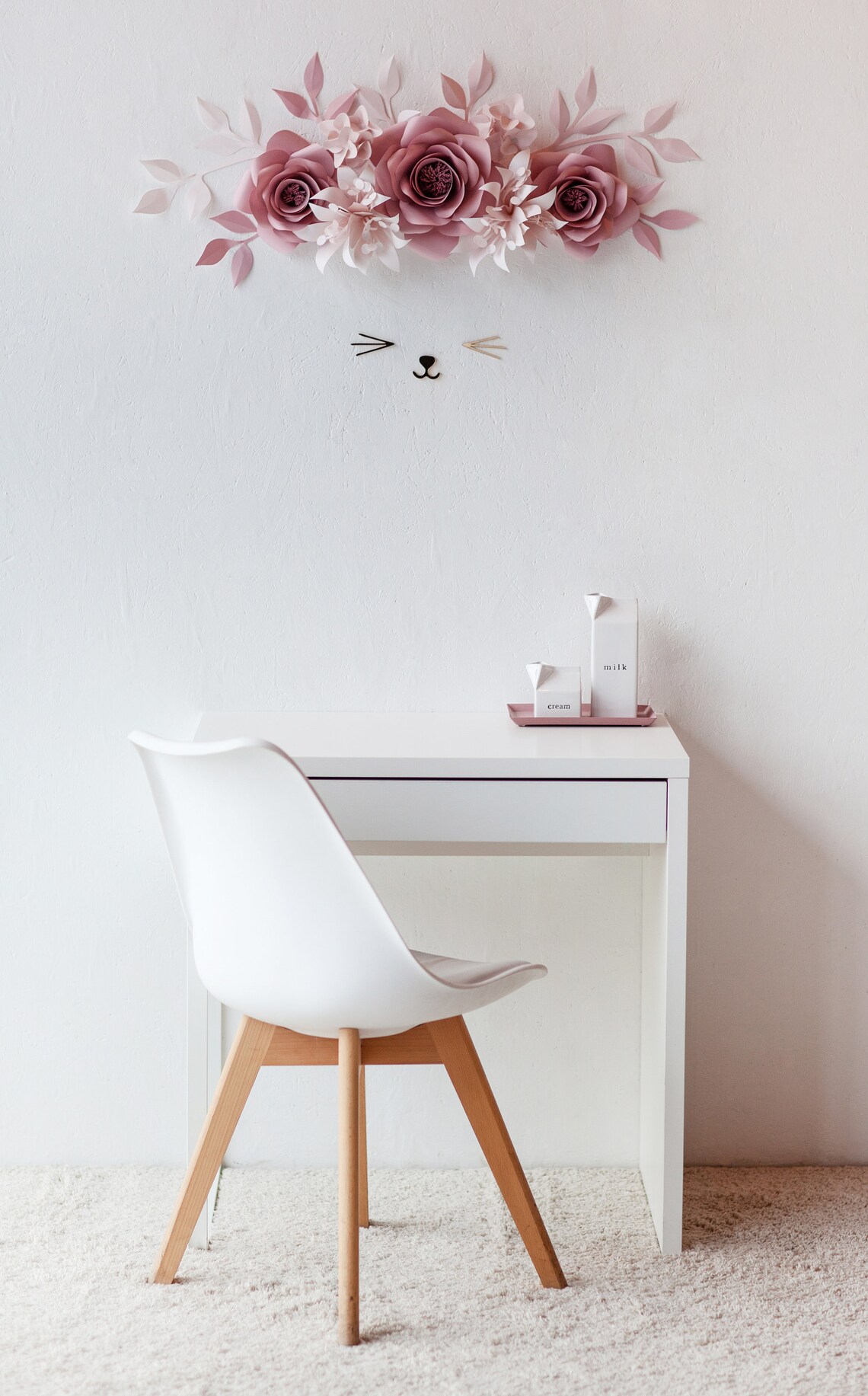 Wall Paper Flowers Nursery Wall Paper Flowers Set of 7 Etsy