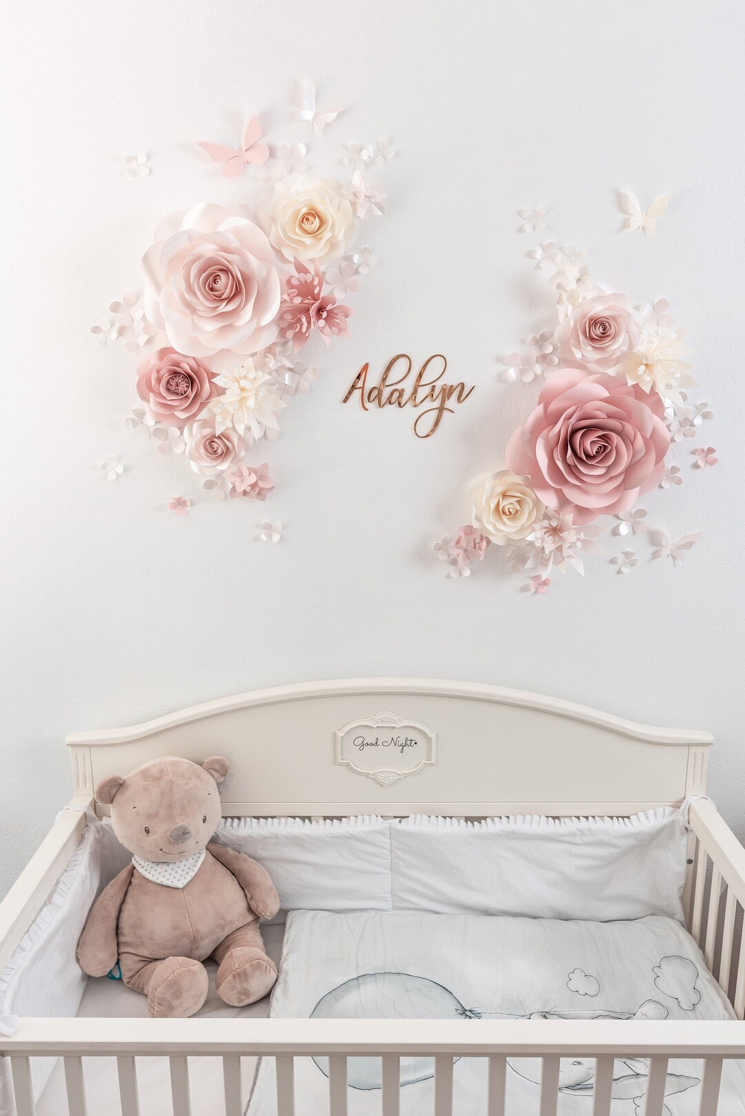Nursery Decor Ideas Nursery Wall Paper Flowers Nursery Wall Sign With