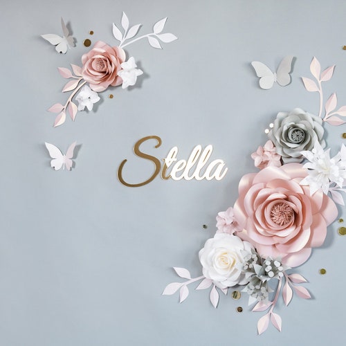 Nursery Gift Ideas - Paper Flowers Gift for Nursery - Nursery Wall shops Decor Gift idea (Code:#187)