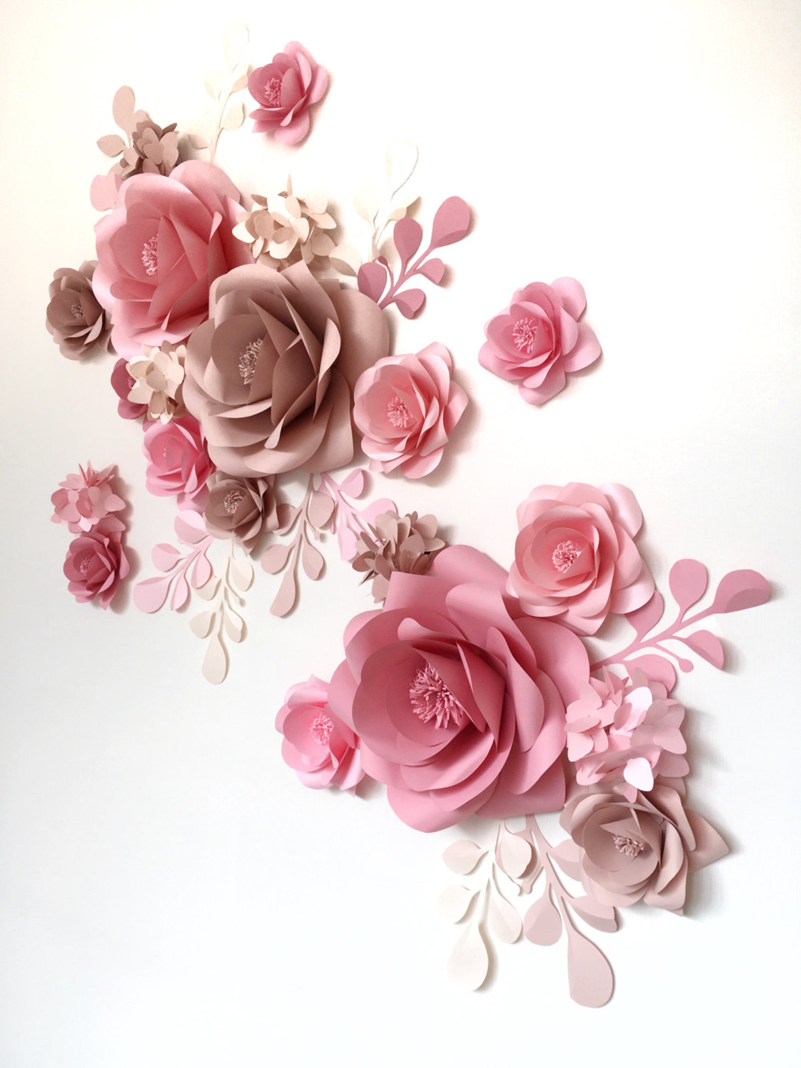 Wedding Paper Flowers Paper Flowers Wall Paper Flower Set Etsy