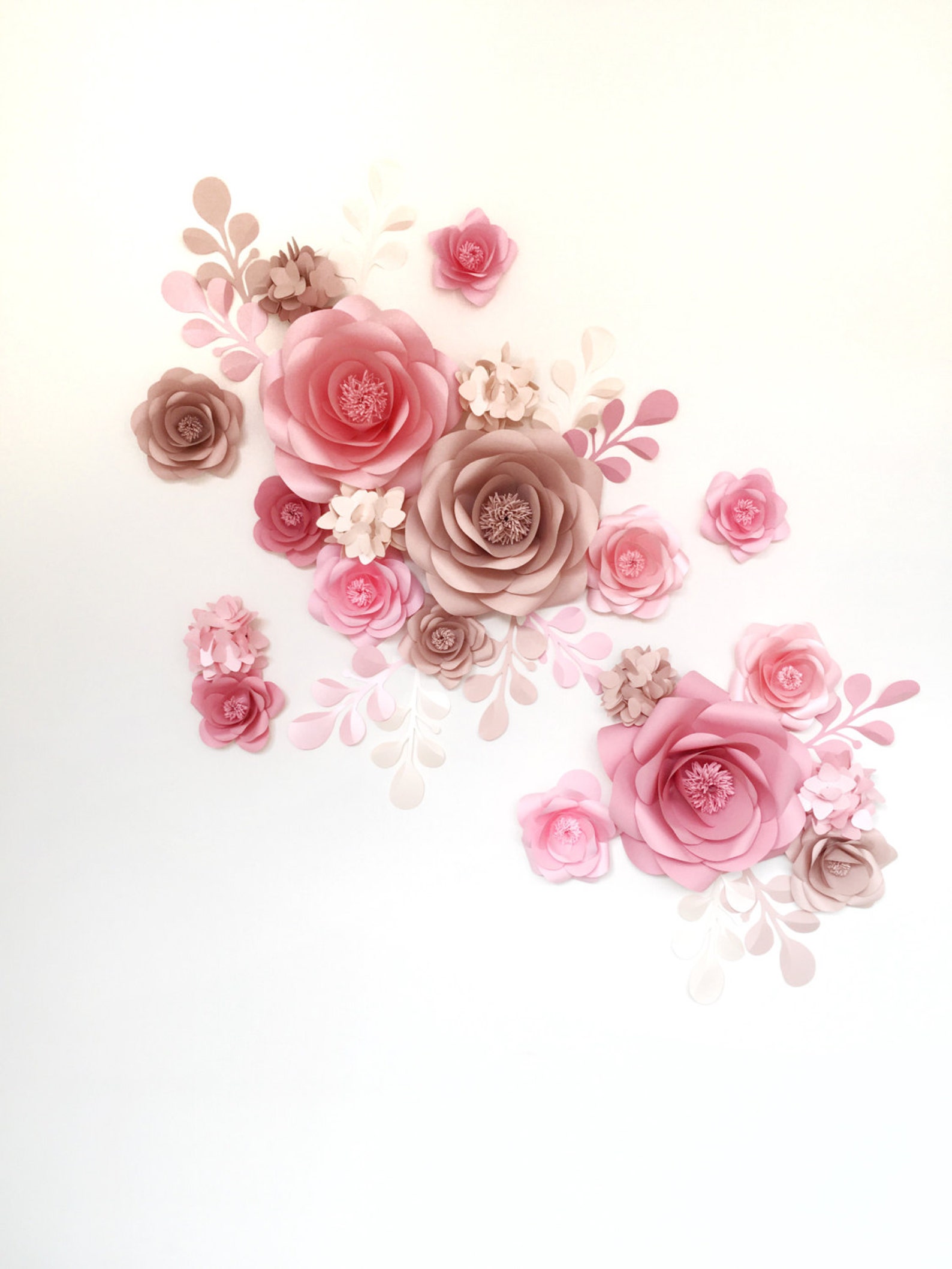 Wedding Paper Flowers Paper Flowers Wall Paper Flower Set Etsy