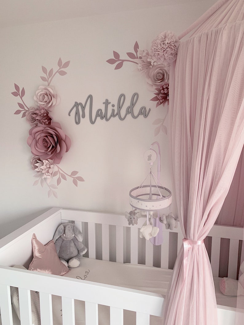 Paper Floral Decor Floral Nursery Decor Paper Flower Set Etsy Canada