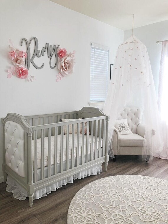 Nursery Wall Decor Nursery Paper Flowers Blush Nursery Etsy