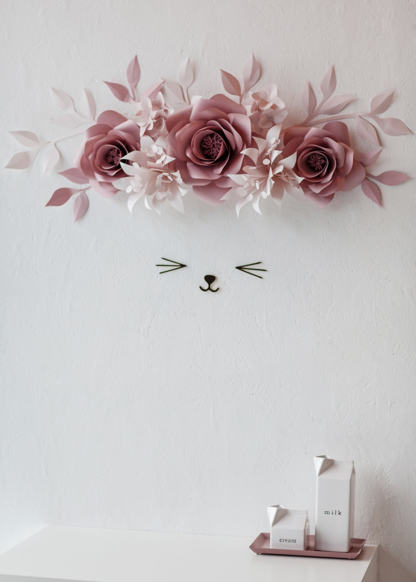 Wall Paper Flowers Nursery Wall Paper Flowers Set of 7 Etsy
