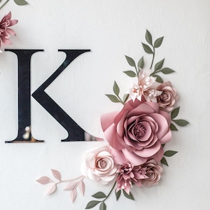 1st Birthday Decor - Baby Girl 1st Birthday Paper Flowers - Paper Flowers for 1st Baby Girl Birthday Celebration (code:#143-1)