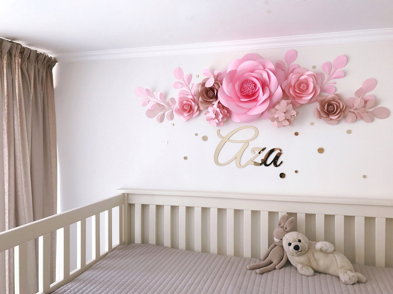 Baby Room Flower Arrangement Baby Room Paper Flowers Etsy
