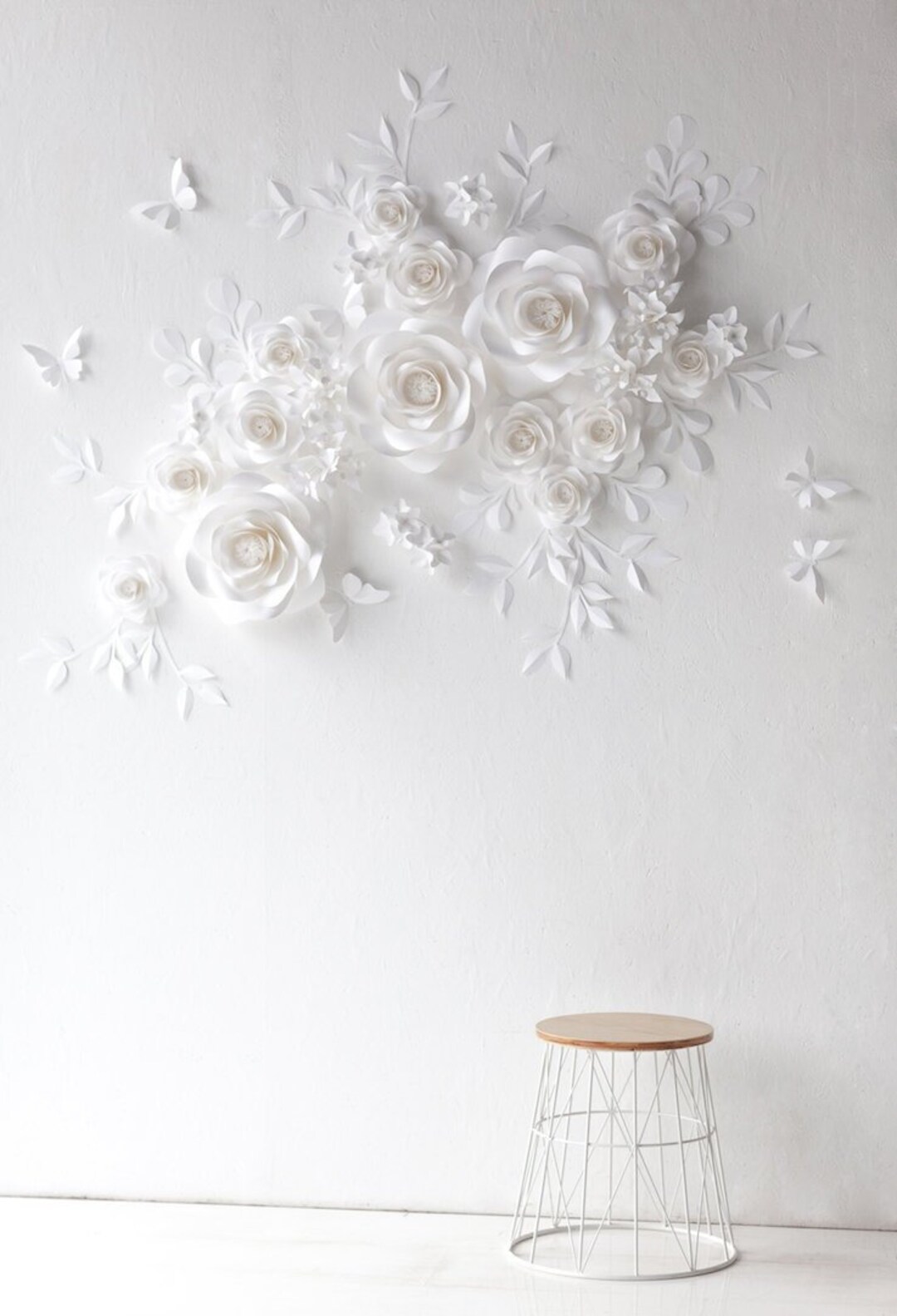 Harloon – 60-teiliges DIY-Papierblumen-Set Zum Selbermachen Für Wand, Hochzeit, Geburtstag & Fotohintergründe
