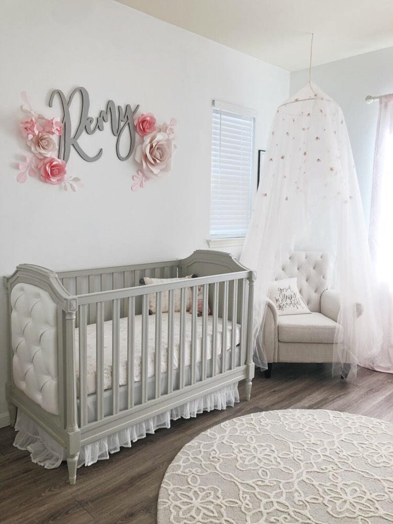 Nursery Wall Decor Nursery Paper Flowers Blush Nursery Etsy