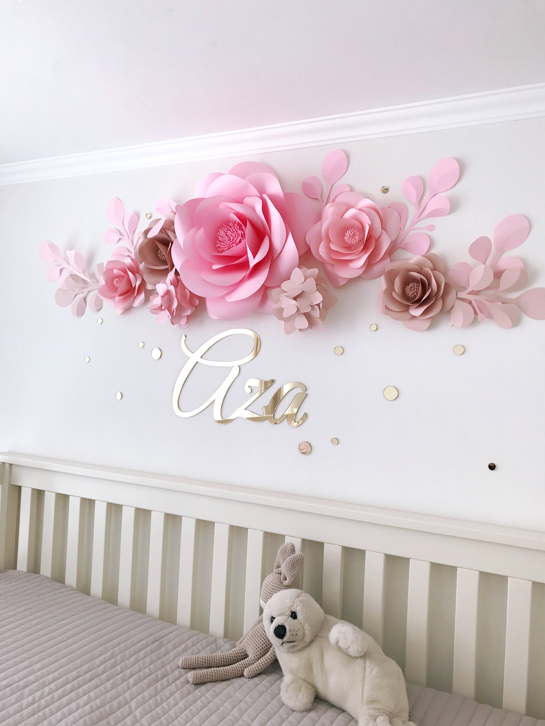 Baby Room Flower Arrangement Baby Room Paper Flowers Etsy