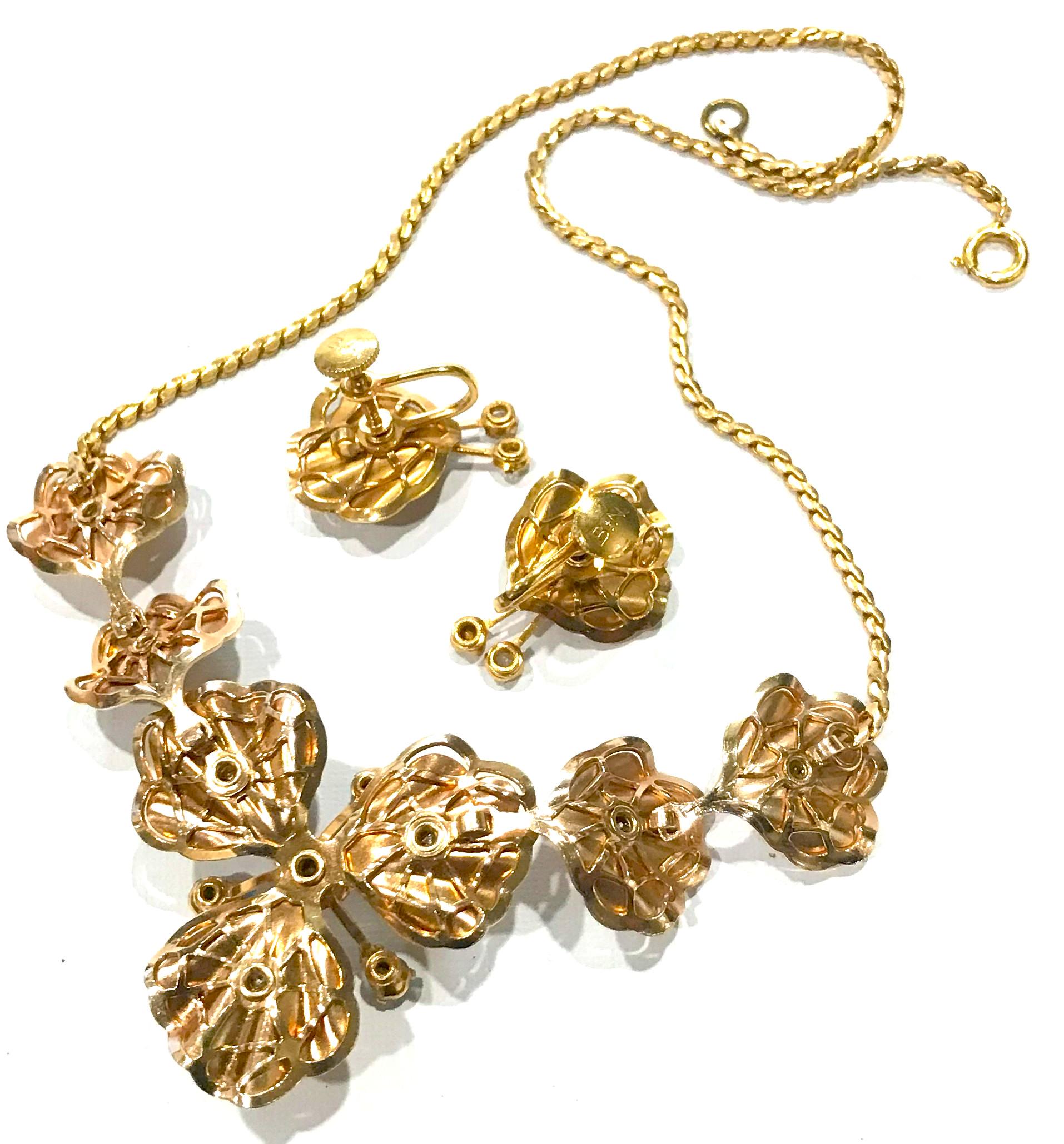 ヴィンテージ バグビー＆ナイルズ ラインストーン ネックレス