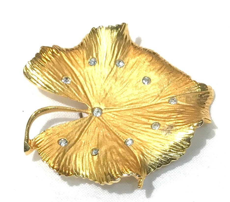 ブローチ コロ クリア Vintage 12K GF CR Co. Pendant Brooch With Clear Tan and Pink