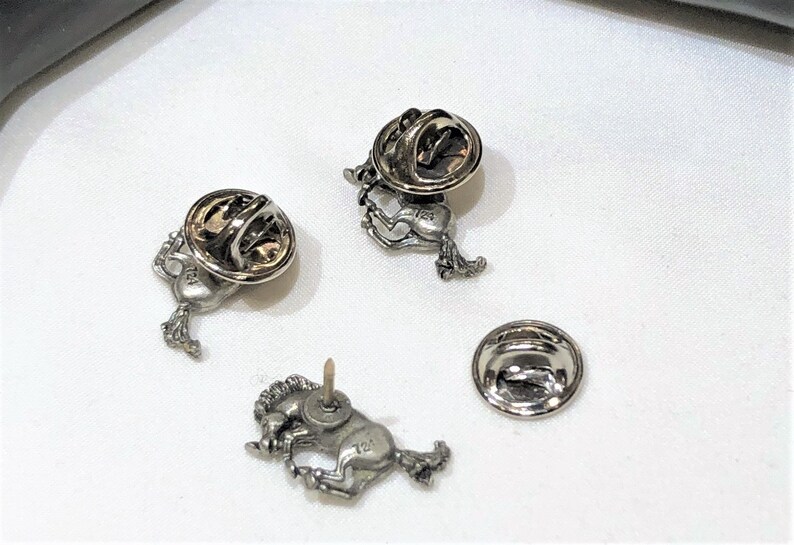 Vintage Sterling Set of Three Horse PinsTacks