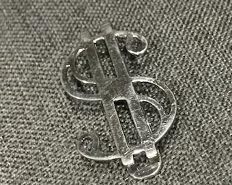 Vintage Solid 800 Silver Money Clip - Dollar Sign - Etsy