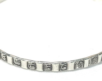 Bracelet jonc décoratif en argent sterling Danecraft