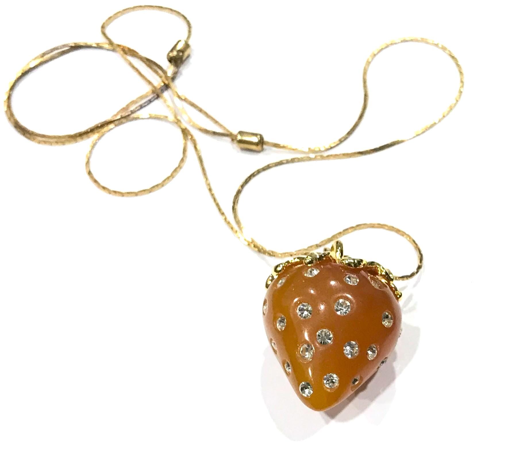 Kenneth Jay Lane Strawberry Necklace | HAUTEheadquarters.com