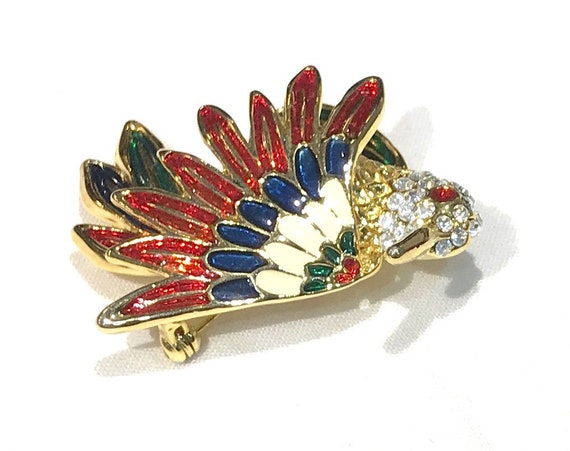 Spilla Smaltata A Forma Di Colibrì, Distintivo Da 42 Mm - Foto 4