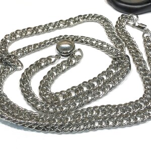 Vintage  Rope Length Curb Link Double Chain Necklace