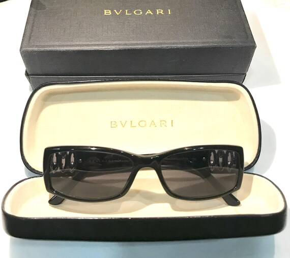Nice Bvlgari Sunglasses Black Framed Dark Lenses (original Case
