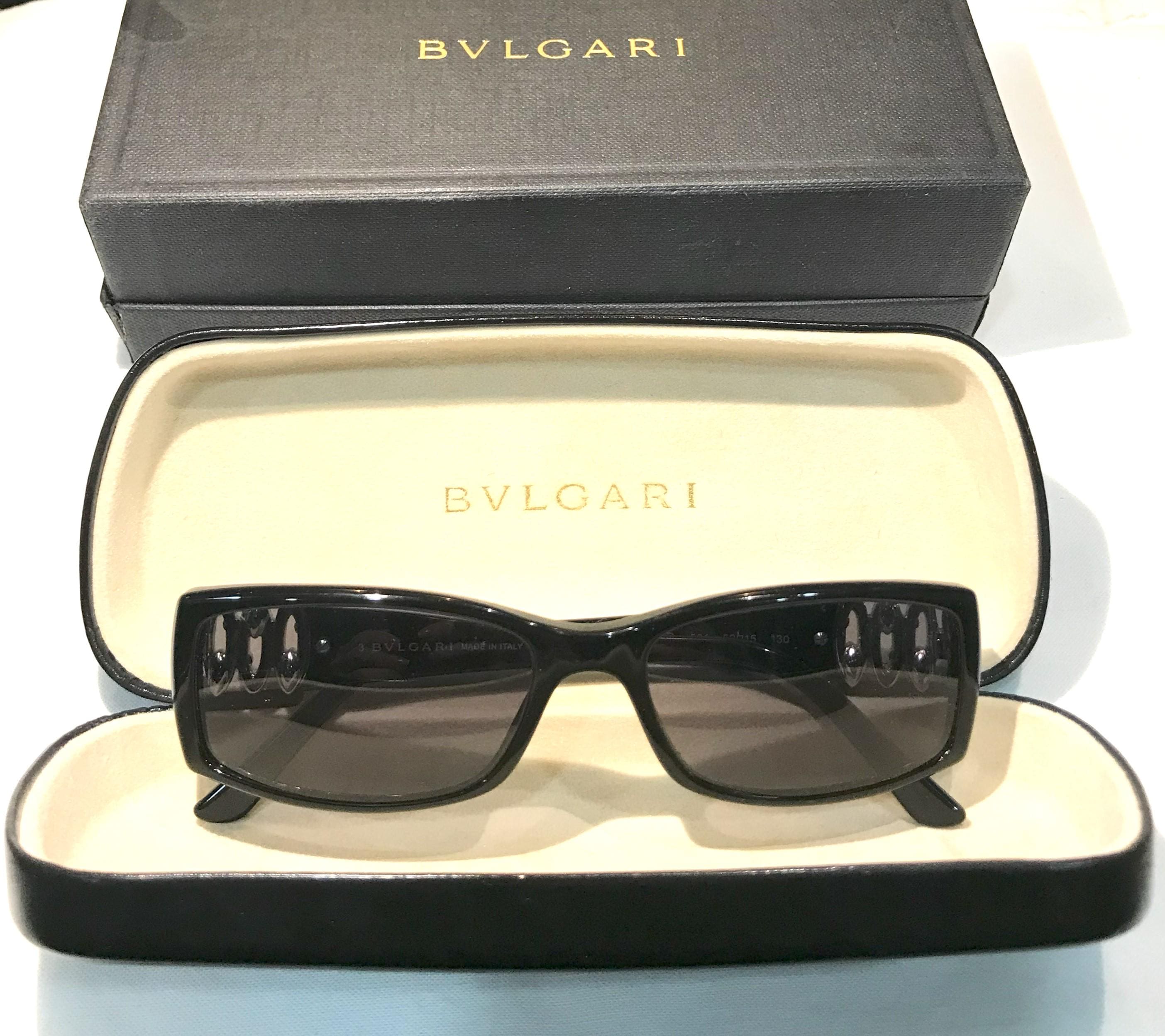 希少✨BVLGARI 8035-A 黒グラデ サングラス ケース付 ユニセックス 国内正規品】ブルガリ サングラス フィオレヴァー フルフィット