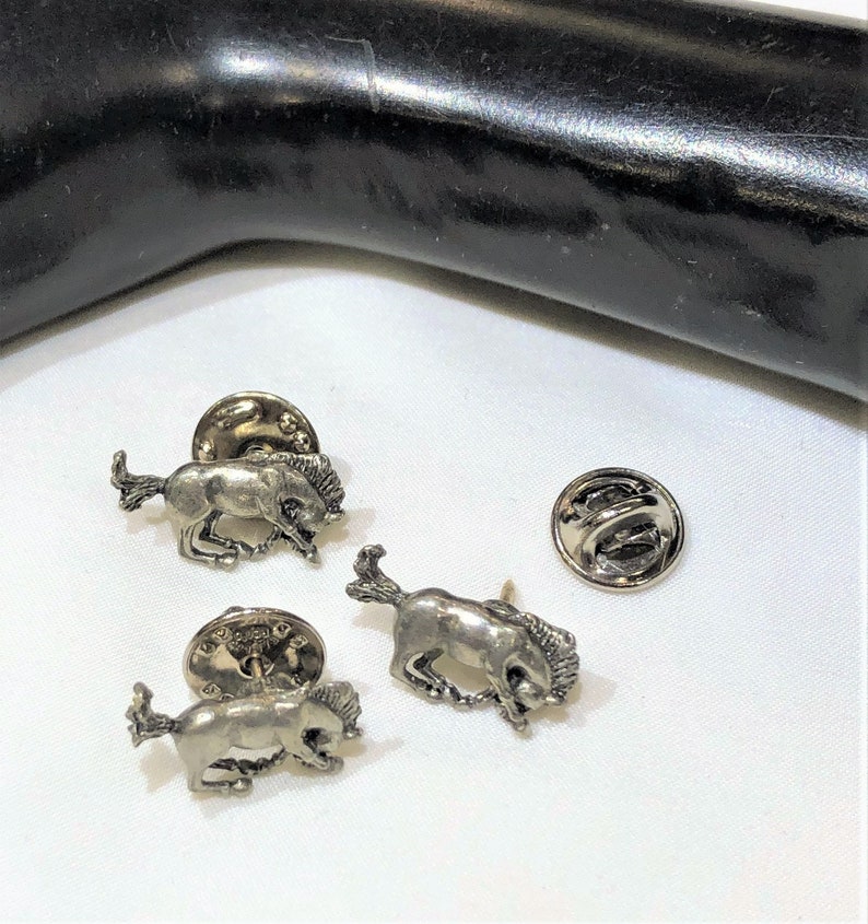 Vintage Sterling Set of Three Horse PinsTacks