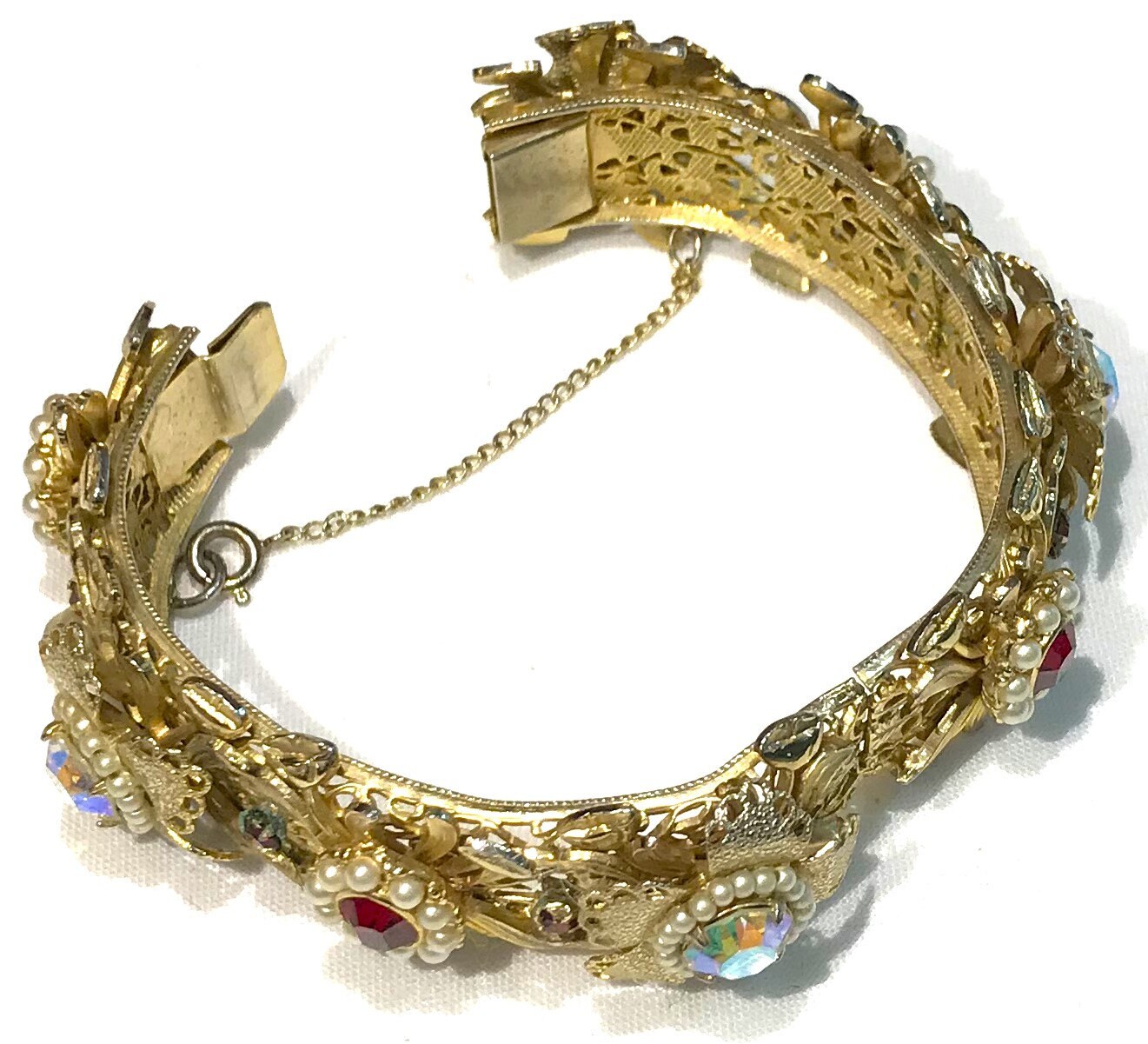 Wynameleri Set 3 Bracciali Aperti In Oro Rosa – Bracciali Sottili In Smalto Cloisonné Con Fiori – Gioiello Vintage Per Donna, Mamma, Amica