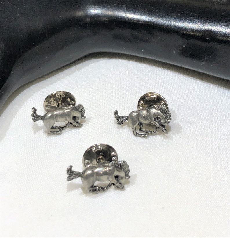 Vintage Sterling Set of Three Horse PinsTacks