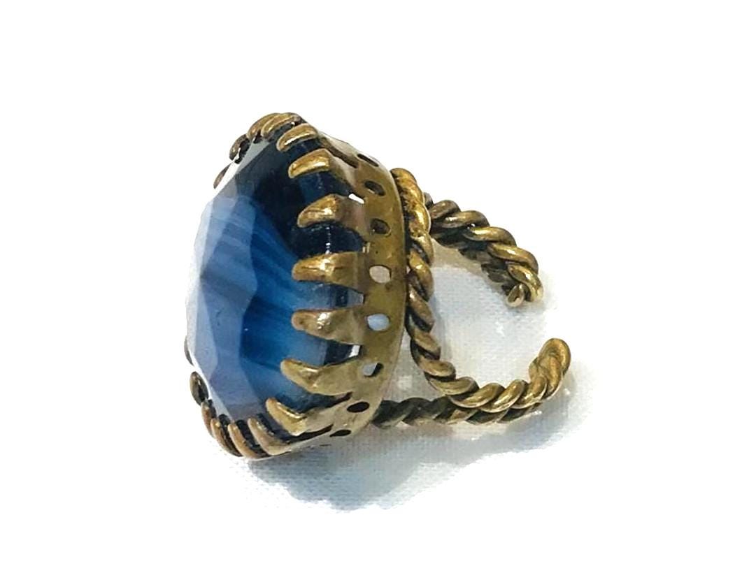 Bague Fantaisie Vintage Signée - Taille 53 - Occasion Bon état