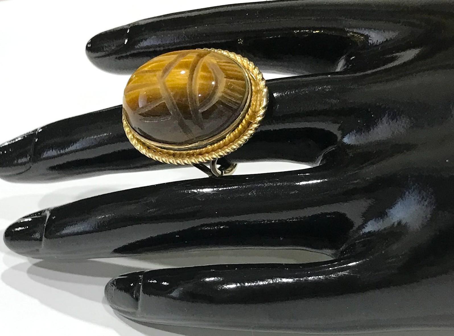 Nice Vintage Burt Cassell GF Large Carved Tiger