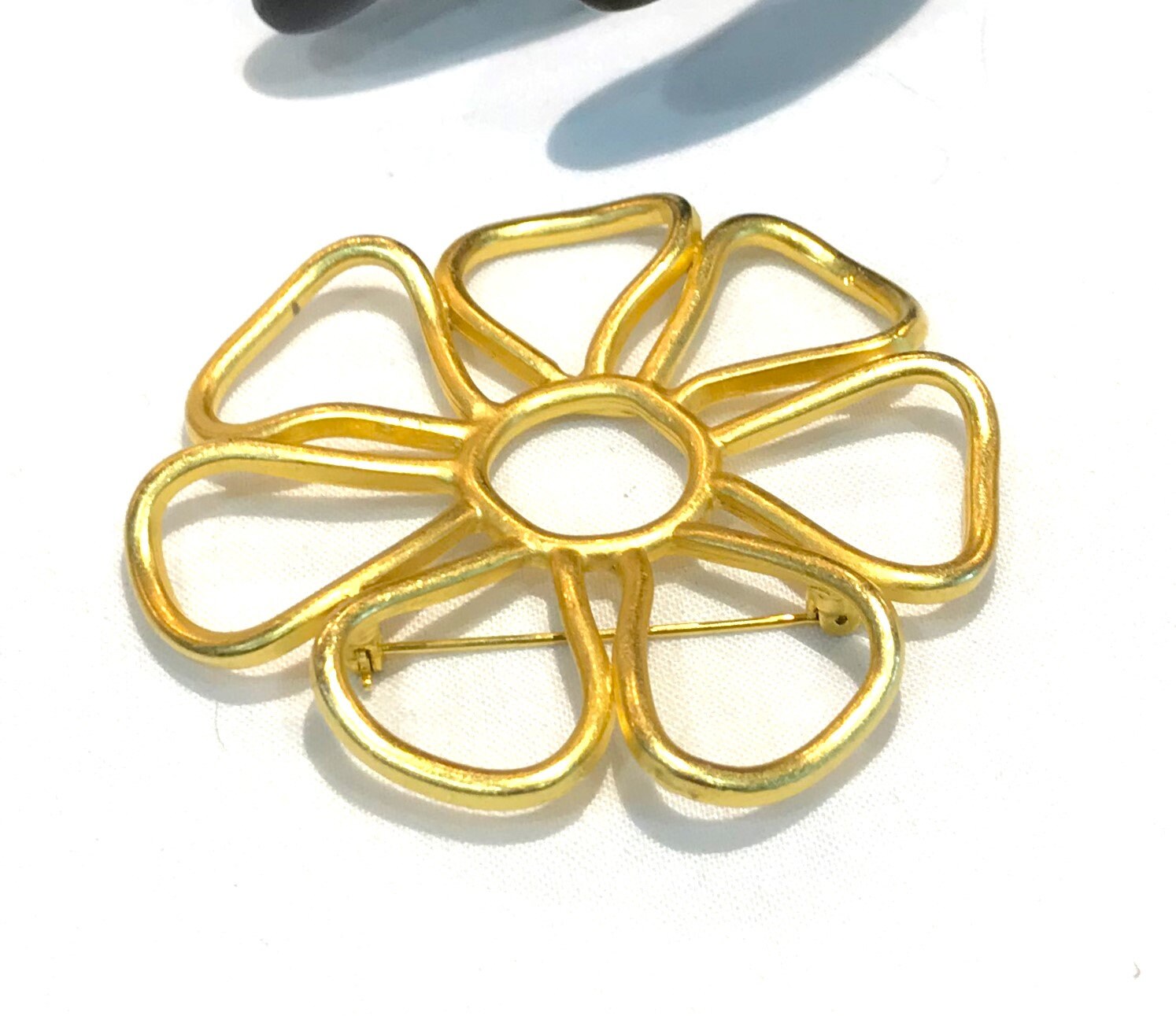 素敵なヴィンテージ MJent サテン ゴールドトーン オープンワーク