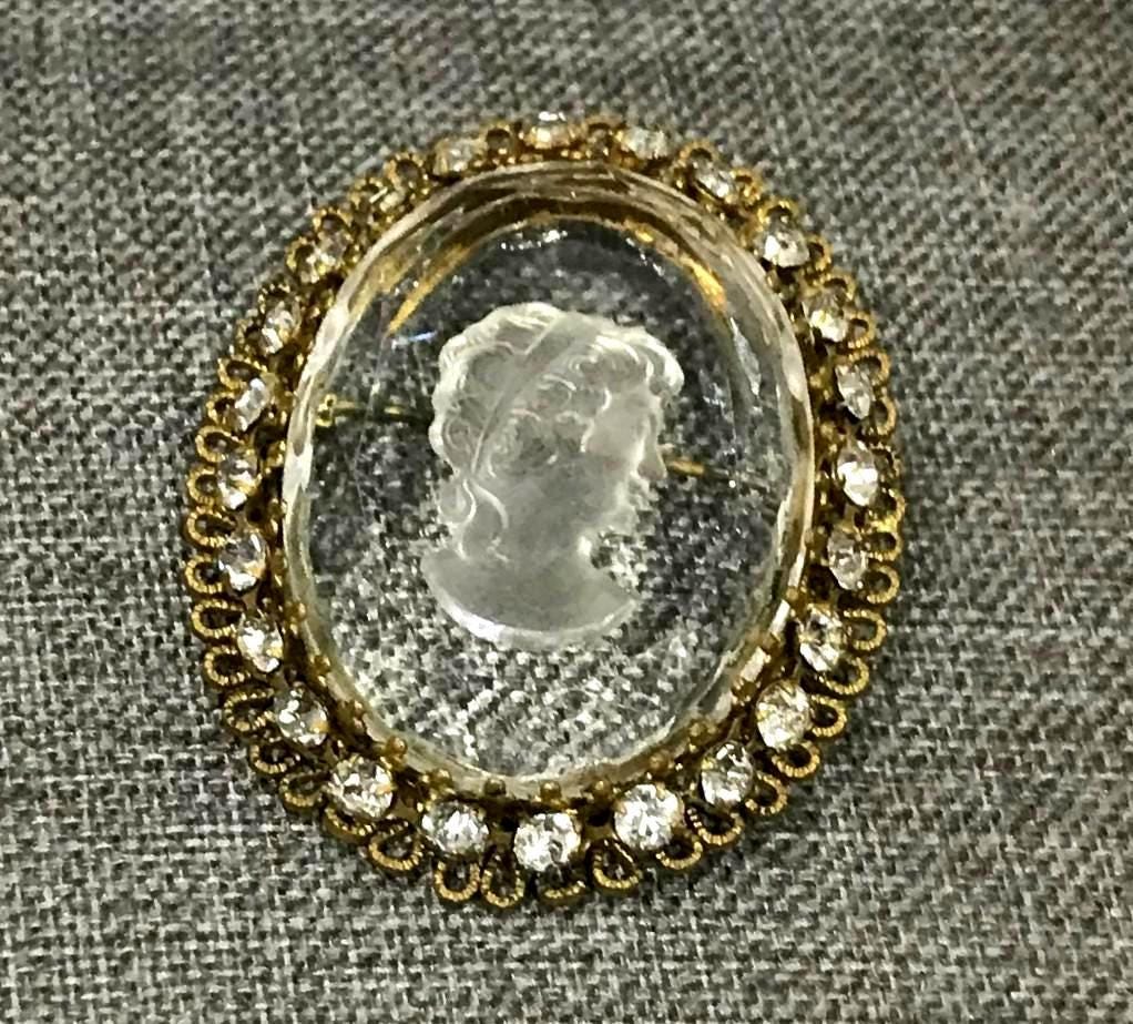 W Germany Cameo Brooch - Etsy
