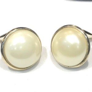 Nice Faux Pearl Cabochon Earrings