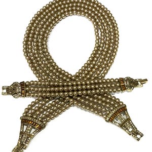 &quot;Wunderschönes Heidi Daus &quot;&quot;Age of Elegance&quot;&quot; Champagne Faux Perle, Topas und Amethyst Strass Collier Armband.&quot;