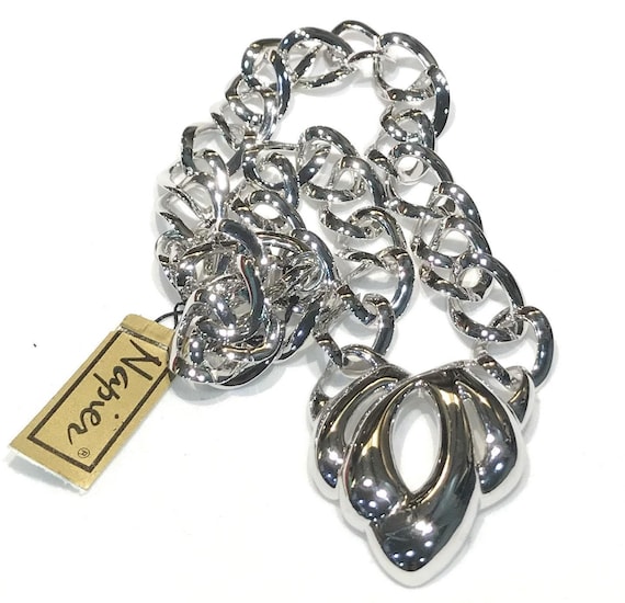 Nice Vintage Napier Chunky Open Work Pendant Large Chain Pendant