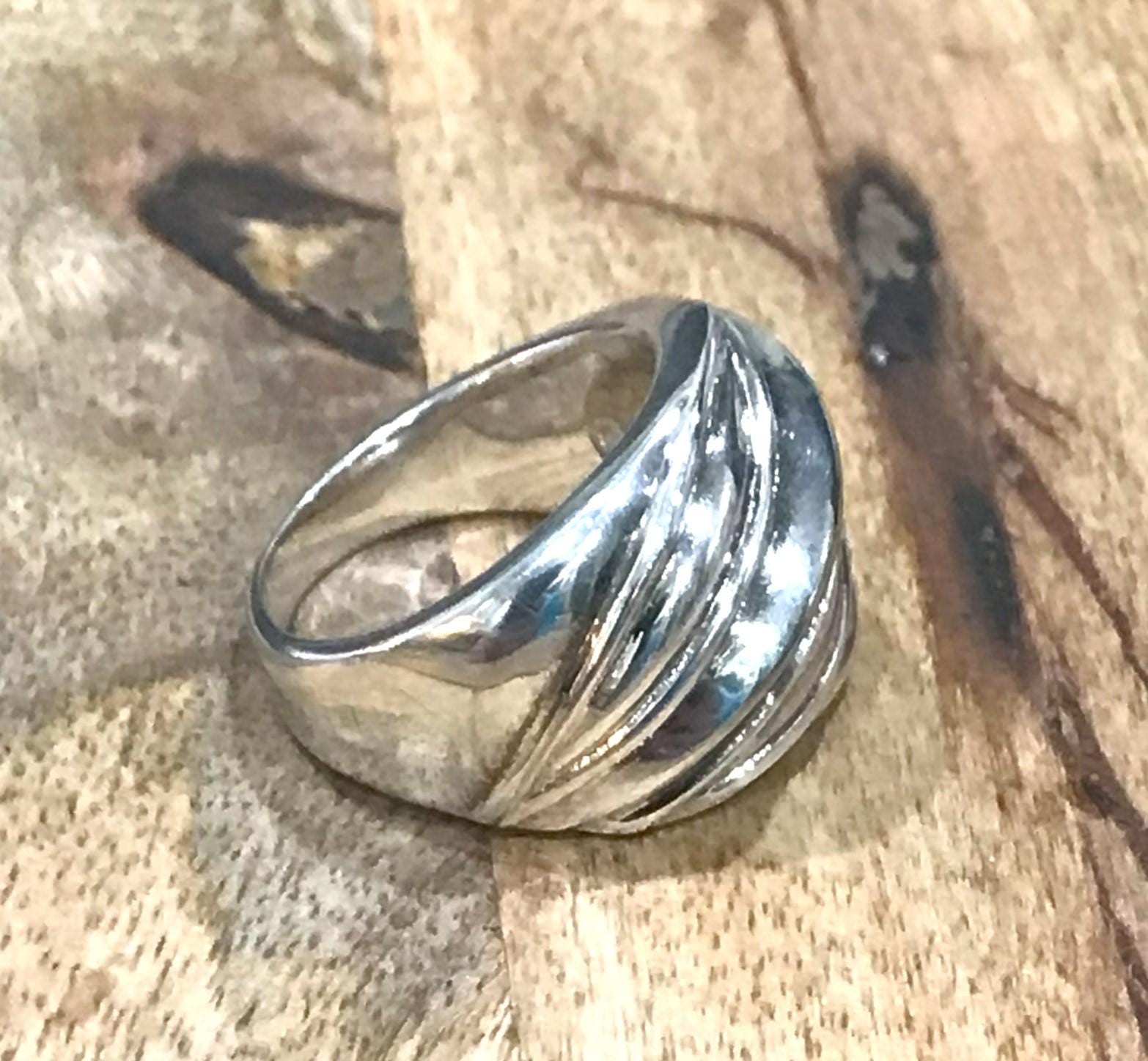 vintage silver college ring 調整可 vintage silver college ring 調整可