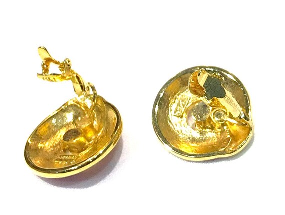 Boucles D'oreilles Vintage Signées Monet - Occasion - Fermoir Clous