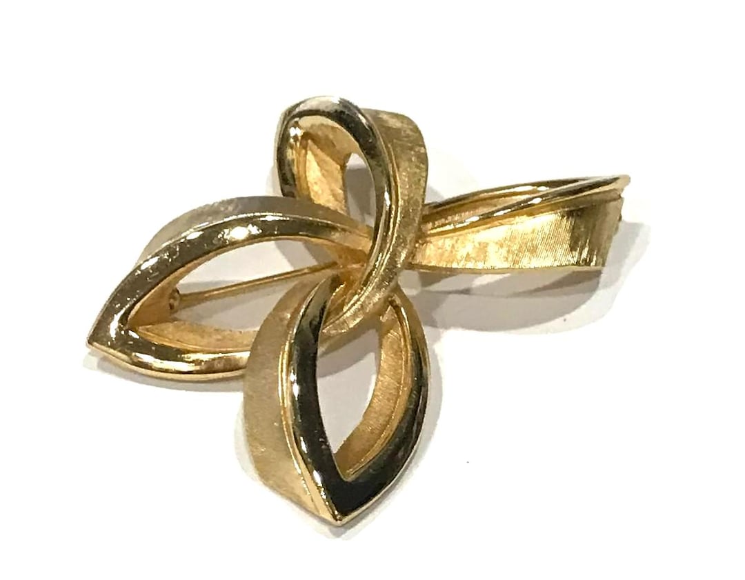 素敵なヴィンテージクラウントリファリテクスチャードゴールドトーン