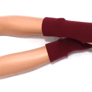 Cashmere, Short, Claret, Delicate, Comfortable, Arm Warmers with thumb holes, Very Soft, Nice and Warm.  IDEAL for HER