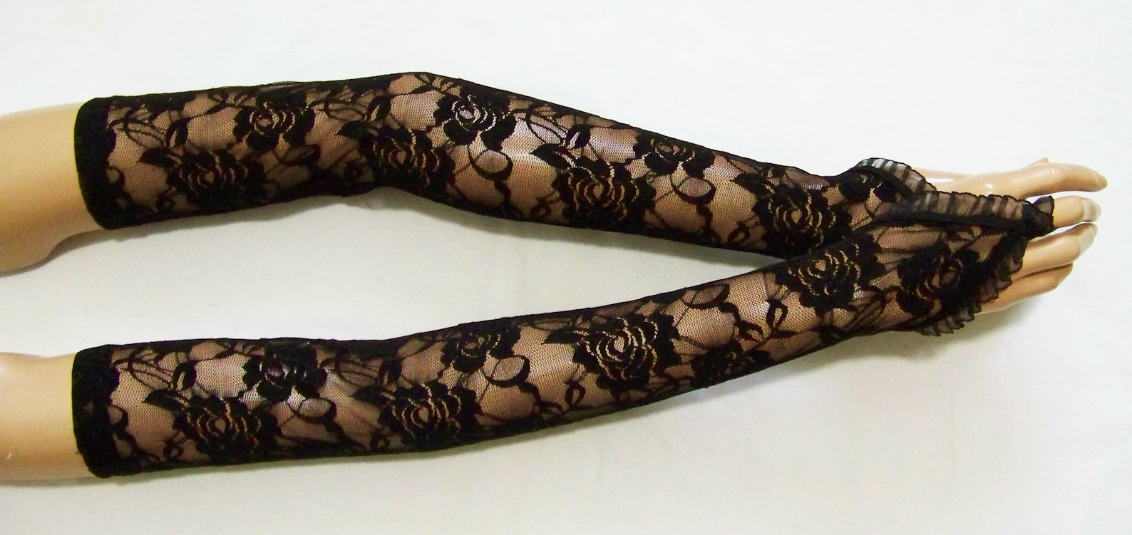 Holidays, Gothic, Lace, Classic, Black, Arm Warmers, Edwarian