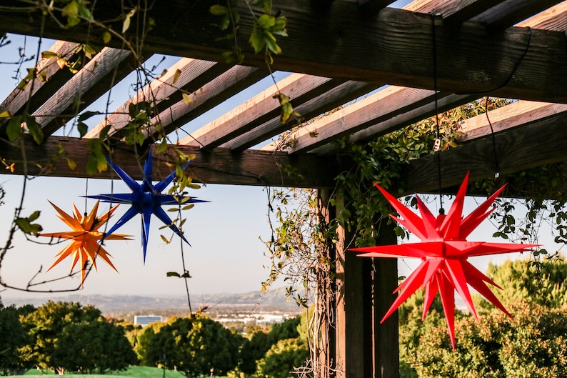 Lighted Outdoor Holiday Star Red, 27inch, Home Decor, Garden Light