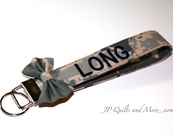Custom Embroidered Bow Military Wristlet - Army, Air Force & Marines