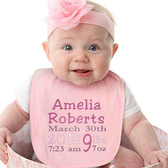 custom baby bibs embroidered