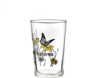 7oz Berkshire Season Glass / Single Butterfly Glass / Berkshires Massachusetts