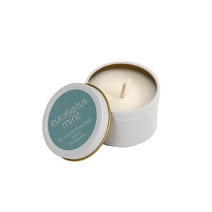 Eucalyptus Mint Essential Oil Soy Candle /  Made in the Berkshires / 2 sizes available