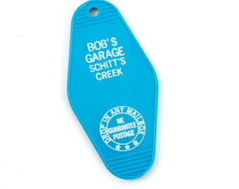 Bob's Garage Key Fob Vintage Style Motel Key Chain