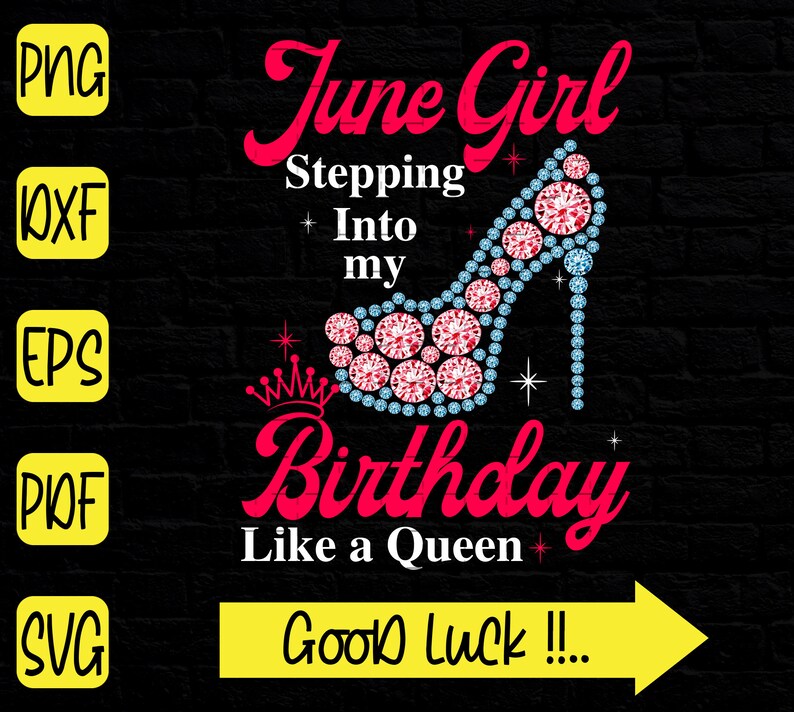 Download June Girl Birthday Girl SVG Steeping into my Birthday Lika a | Etsy