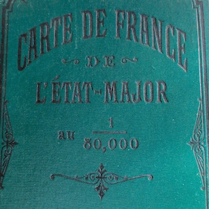 Military Map Antique Book Map - Carte de France, L'Etat Major, Librairie Militaire J. Dumaine,  Linen Backed 1833, Orleans, Printed in Paris