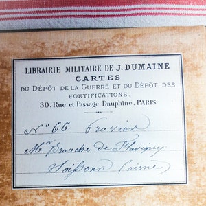 Military Map Antique Book - Carte de France, L'Etat Major, Librairie Militaire J. Dumaine,  Linen Backed -1833, Provins, Printed in Paris