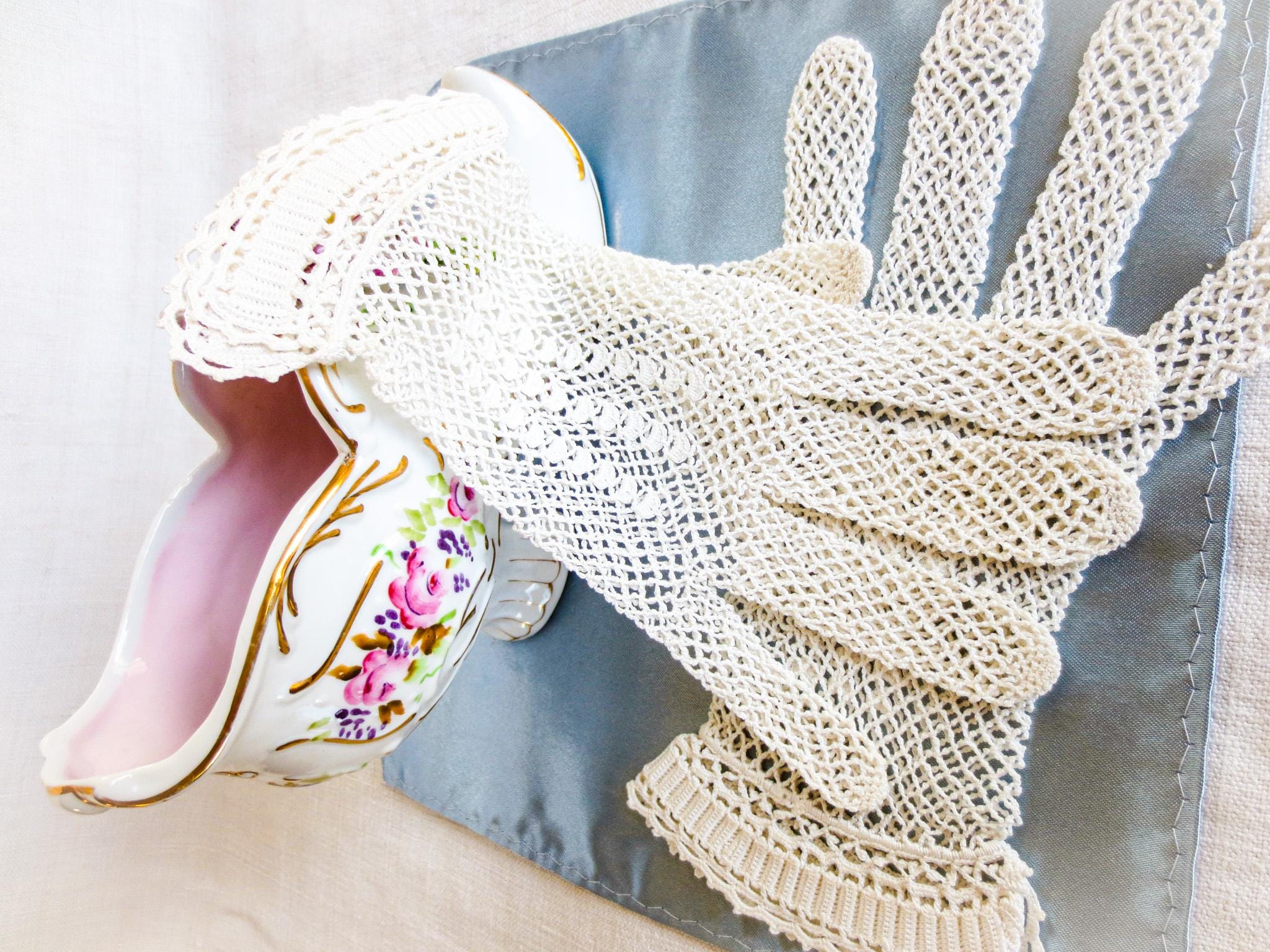 Gants dentelle crochetée coton - Accessoires & Bagagerie