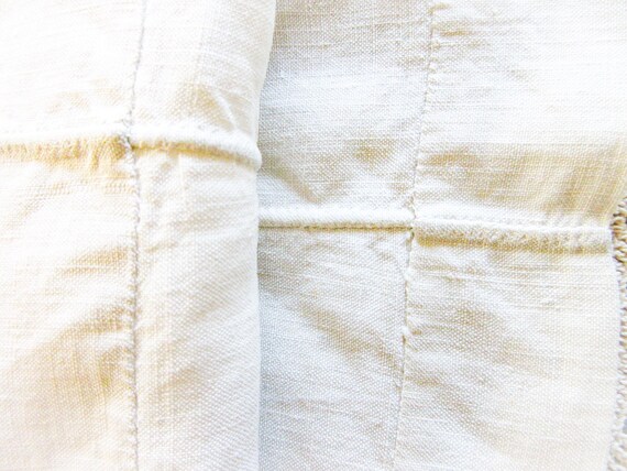 Antique French Linen Nightgown: Monogrammed Heavy… - image 9